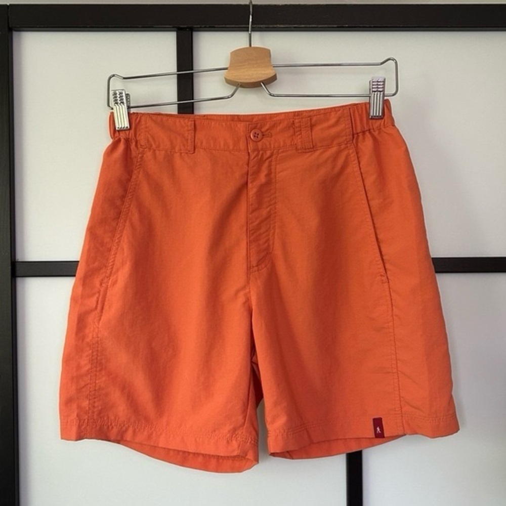 Royal Robbins Sunset Orange Athletic Hiking Short With Zipper Pockets Womens
